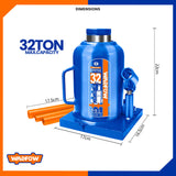 Hydraulic Welded Bottle Jack with Safety Valve 32 Tons