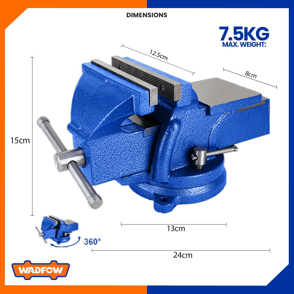 Bench Vise Gato With Anvil Tape 5"/125mm