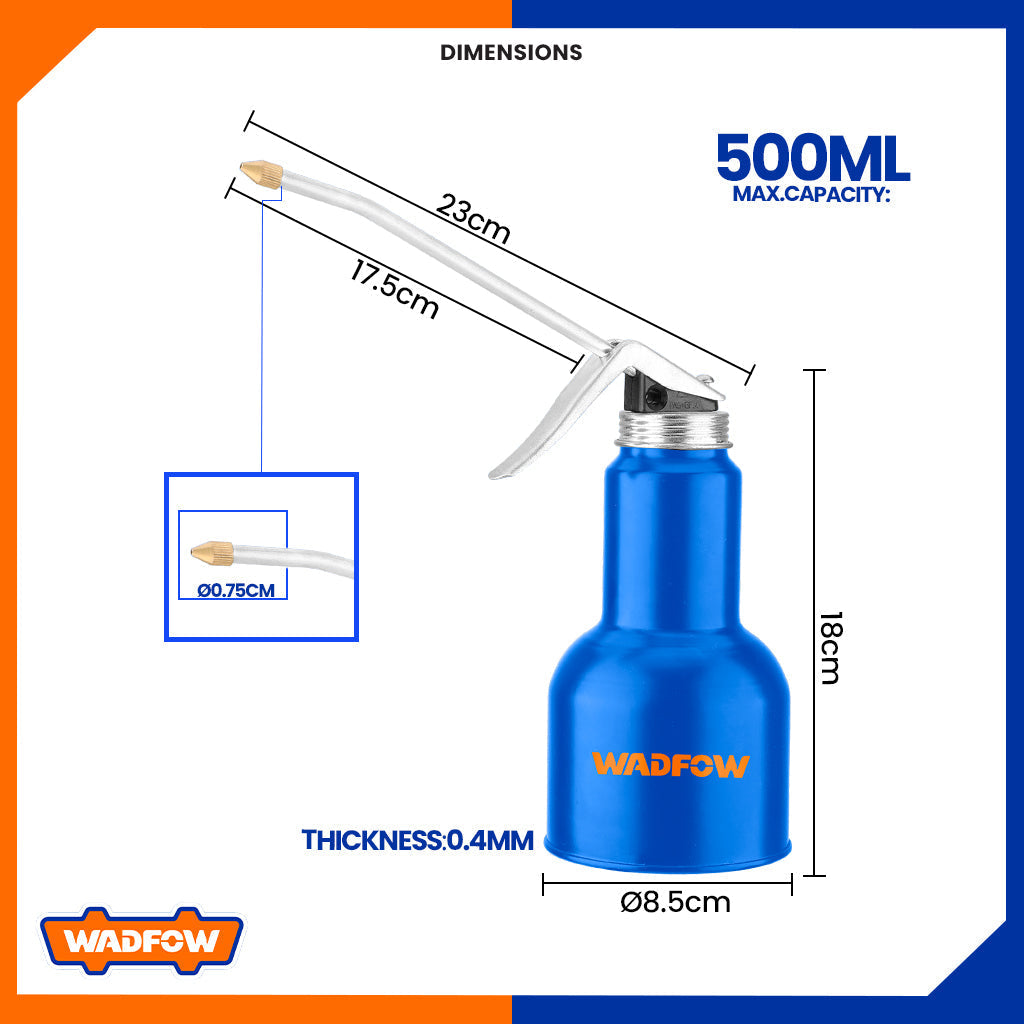 High Pressure Pump Metal Oil Pot Oiling Can 500mL