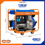 Industrial 15Liters Diesel Generator 220-240V WDG1A50-5P