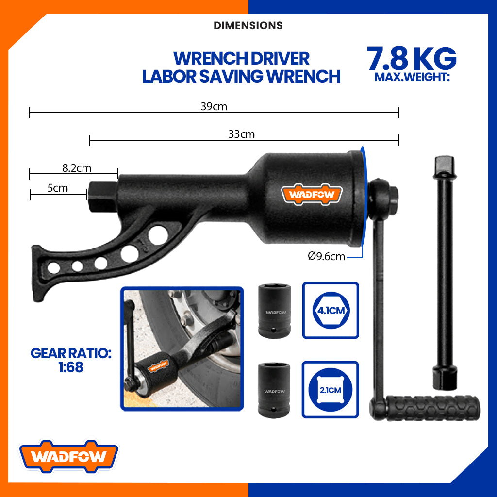 300mm / 1:68 Gear Ratio Labor-Saving Wrench WTH1D69