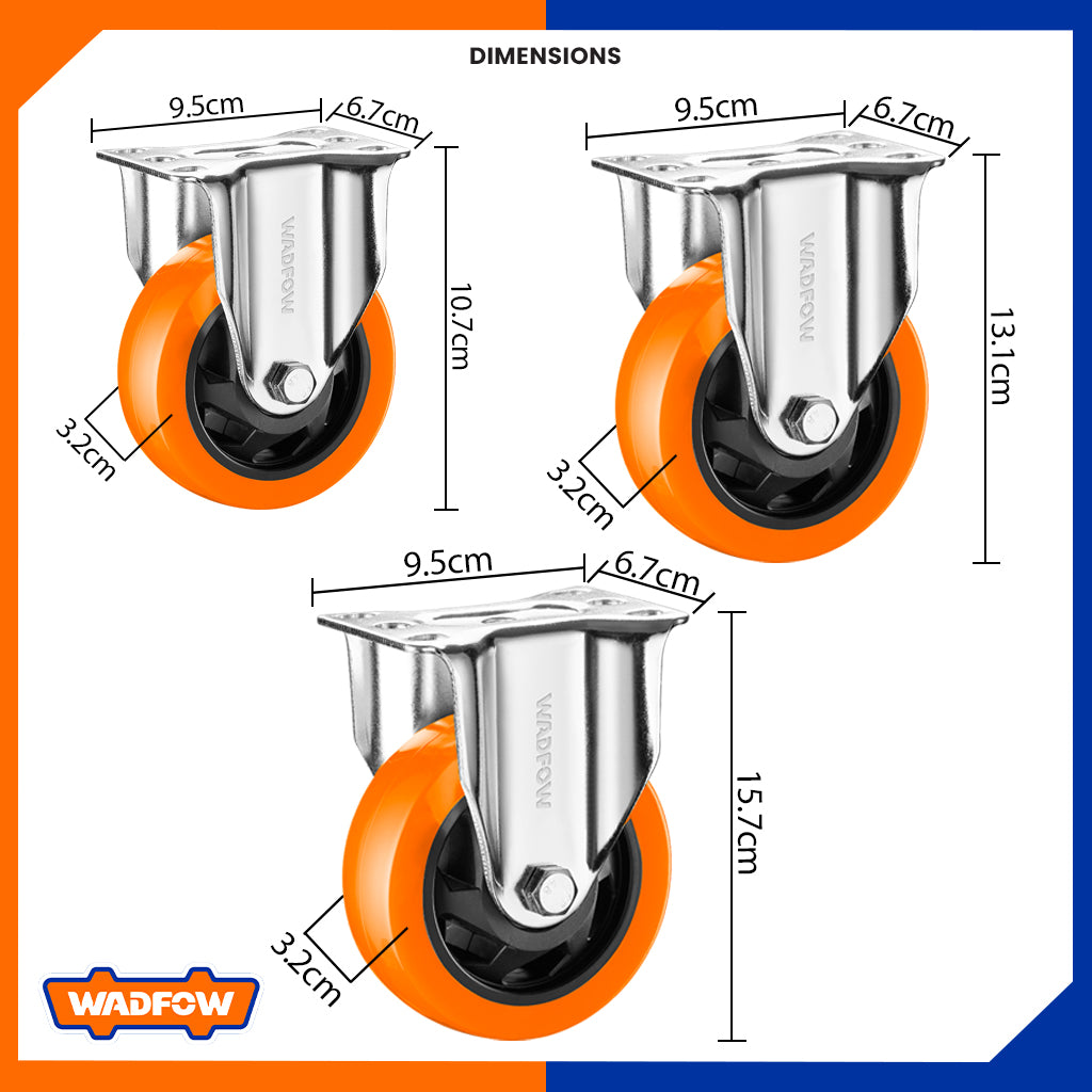 3inch / 4inch / 5inch Rigid Swivel Caster Fixed Wheel