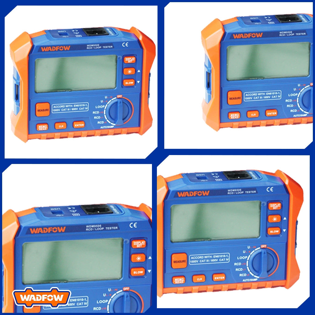 RCD/LOOP Leakage Current Insulation Tester (0.1~100?) / 0~440V WDM9506