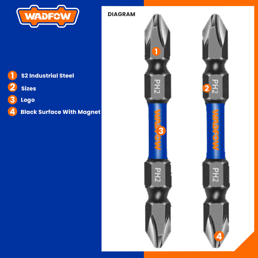 2Pcs 65mm Impact Screwdriver Bit