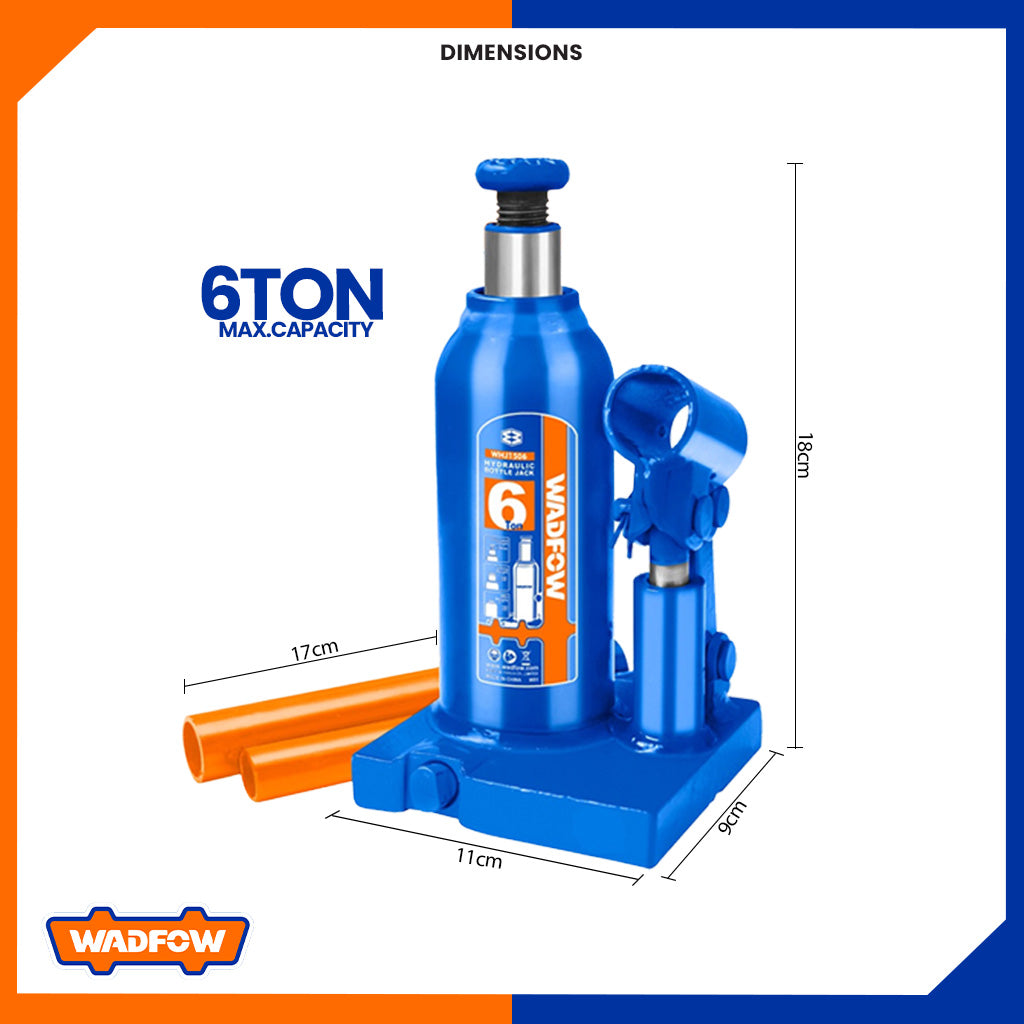 Whj1506 Hydraulic Welded Bottle Jack 6 Ton With Safety Valve