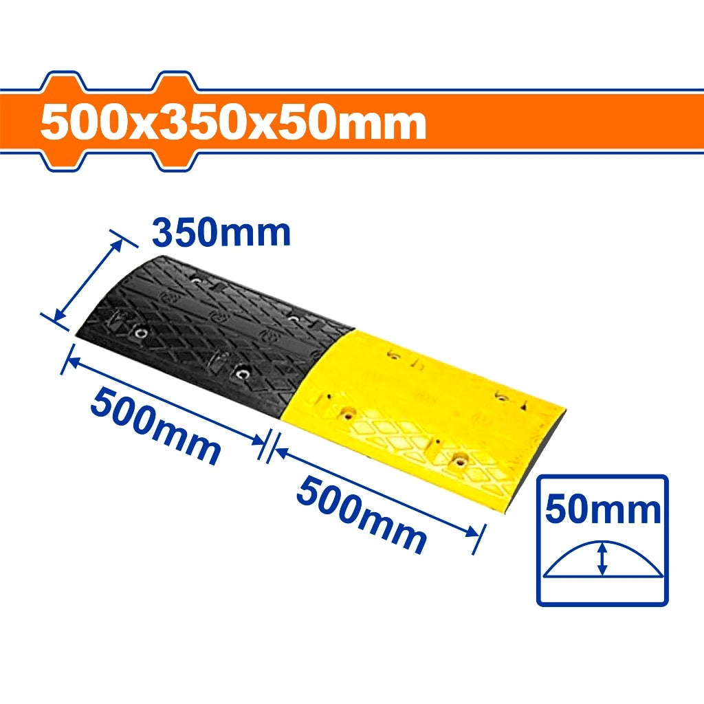 2pcs/set Rubber Donkey Loin Speed Bump End 500 x 350 x 50mm WYJ5A10 WAD-HT