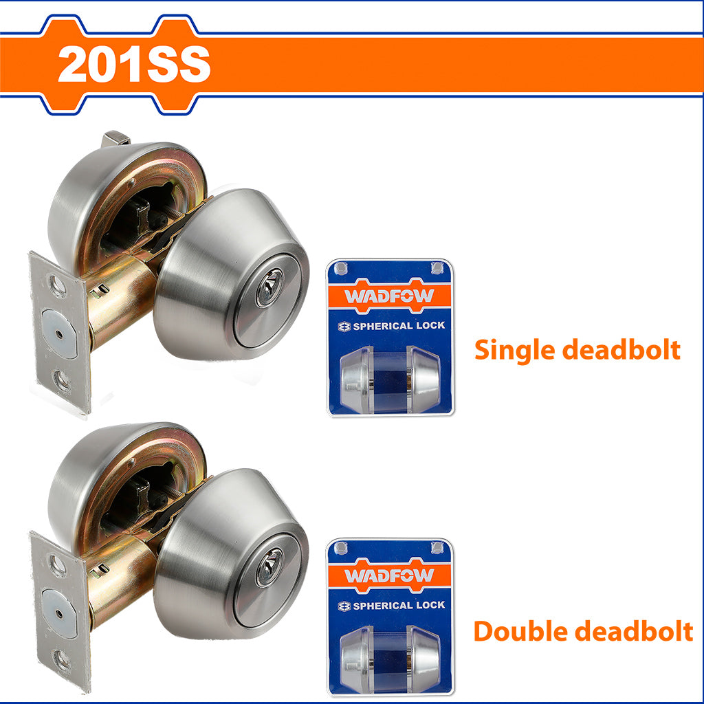 201SS Single/Double Cylinder Deadbolt Adjustable Backset 60/70mm WAD-HT