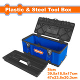 Plastic & Steel Tool Box 15.5Inch to 18.5Inch Max load: 10kg-15kg