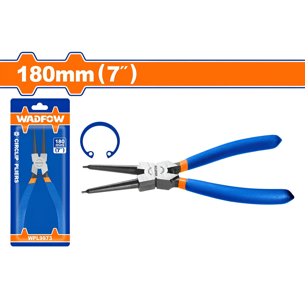 7"/180mm Straight Head Plier Internal Circlip Pliers Heavy Duty Tool WAD-HT