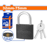 Heavy Duty Short Shackle Iron Padlock Durable With 3 Pcs Iron Keys (32mm-75mm)