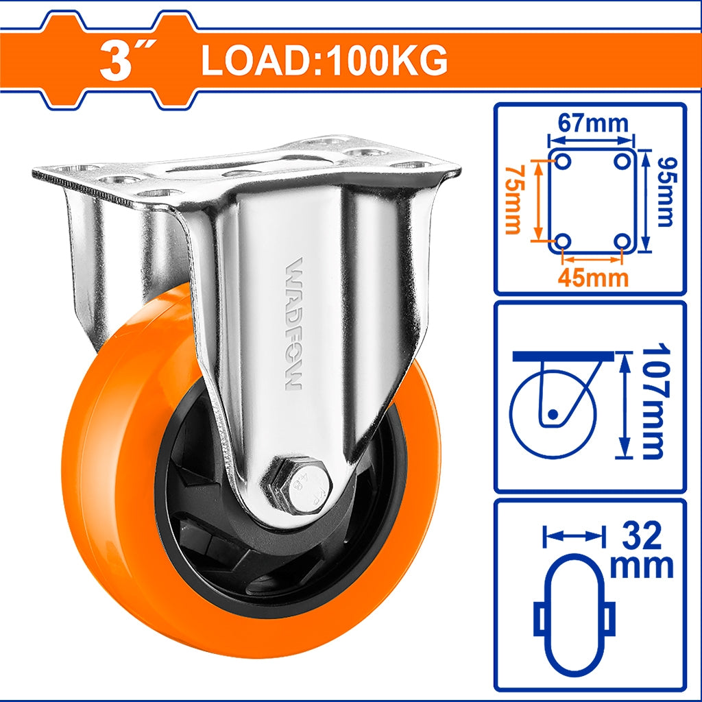 3inch / 4inch / 5inch Rigid Swivel Caster Fixed Wheel