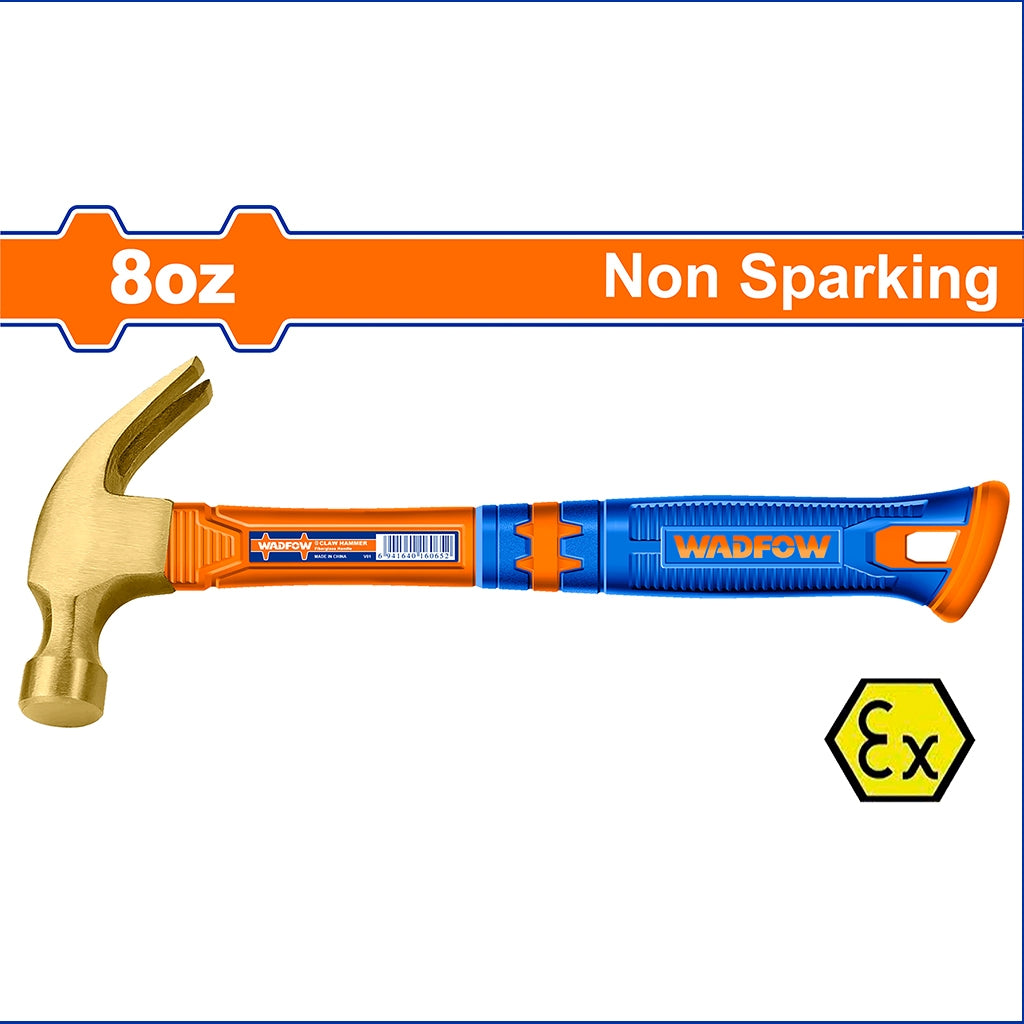 Non-Sparking Claw Hammer w/ Fiberglass Handle 8oz/220g-16oz/450g WAD-HT