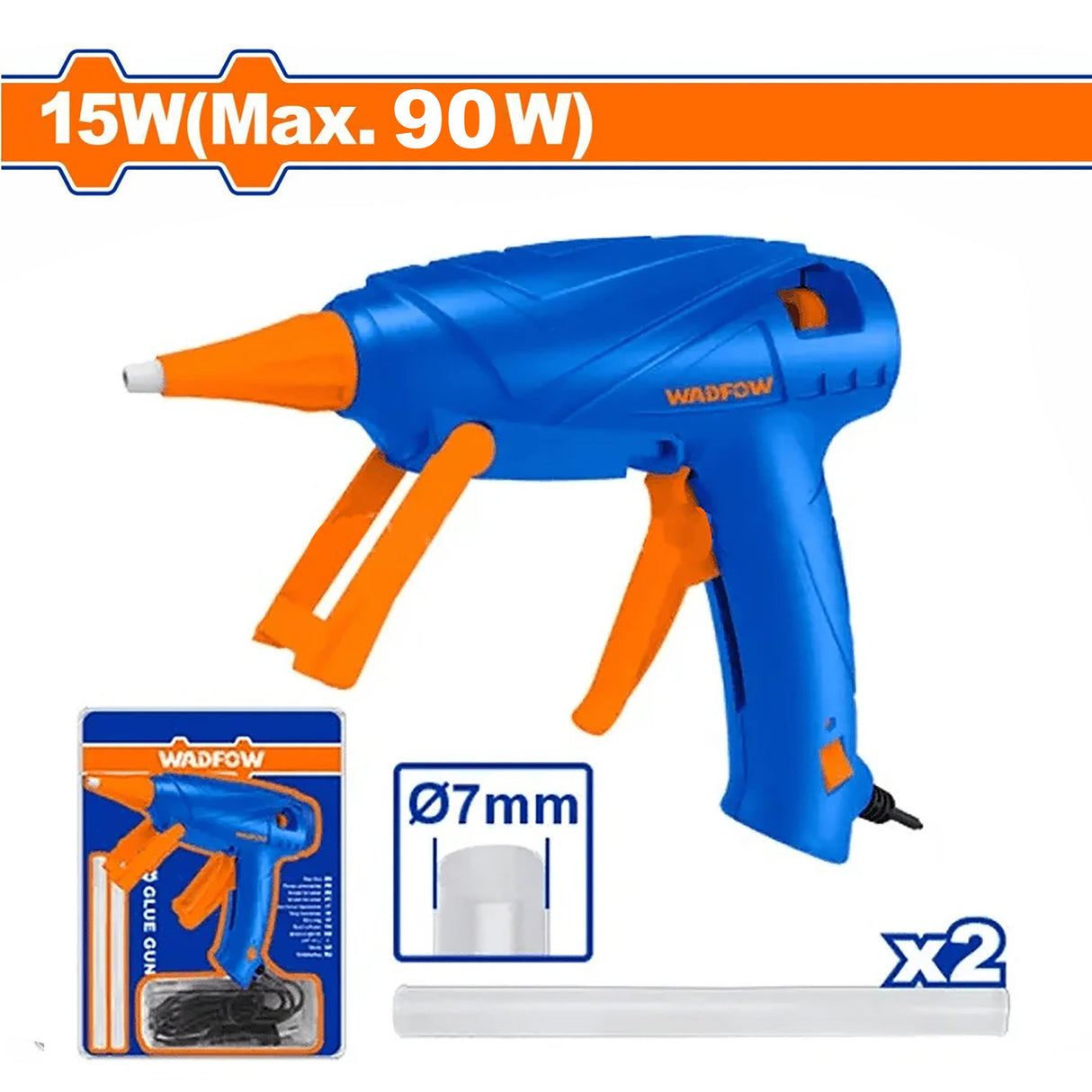 WGL1604 Heavy duty Grade Glue Gun with (2pcs)10mm Glue Sticks