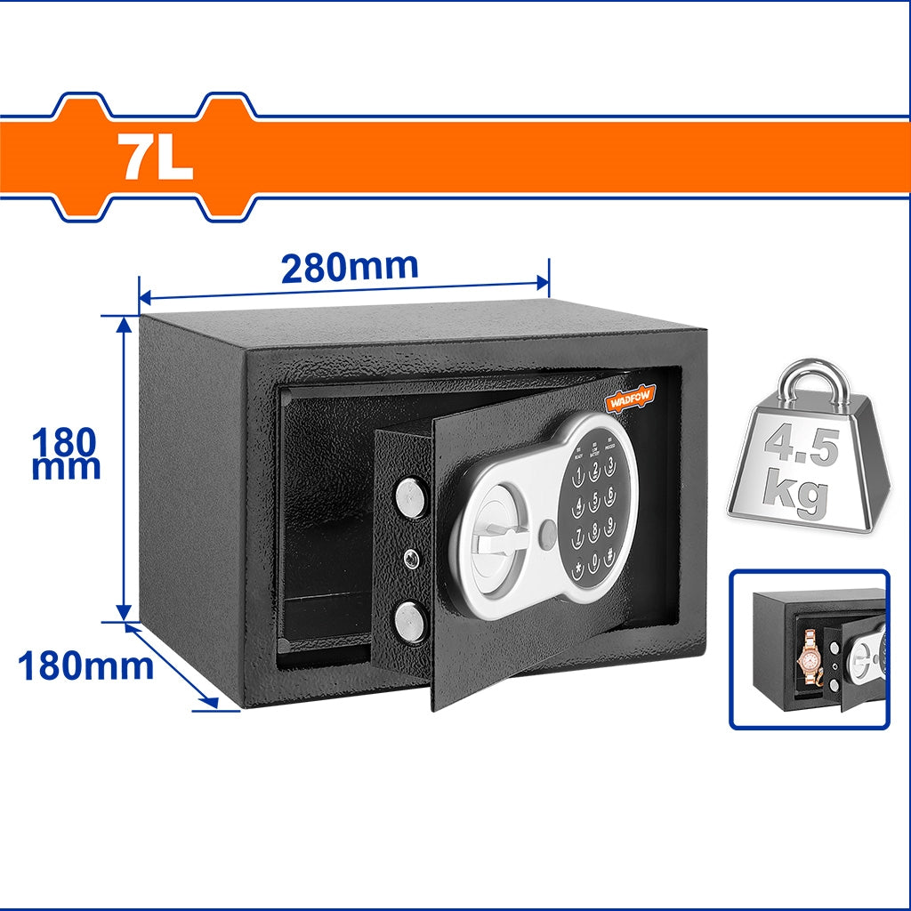 7 Liter Electronic Safety Box Vault with Digit Code