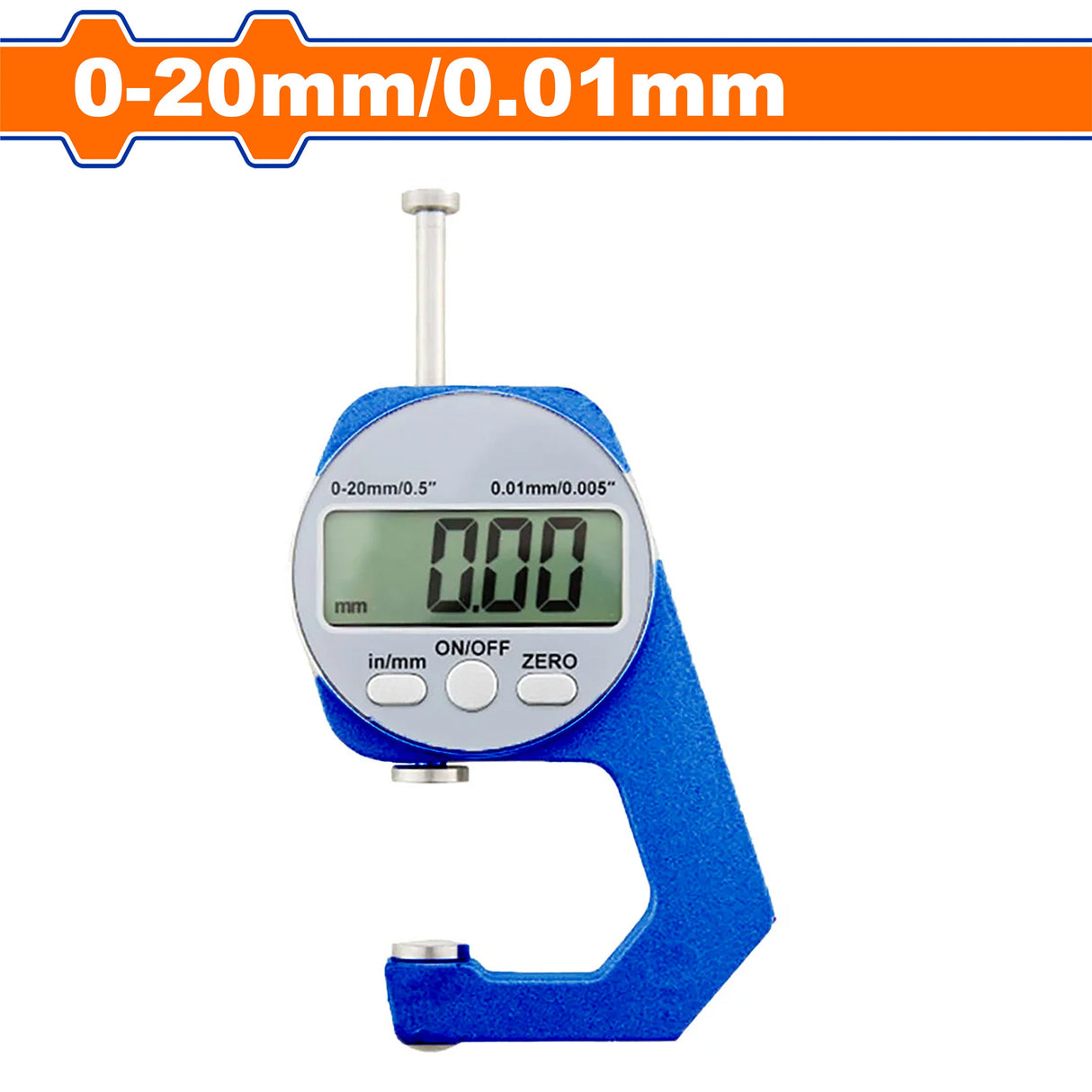 WDTG1P01 0-20mm/0.01mm Flat Measuring Head Digital Thickness Gauge WAD-HT