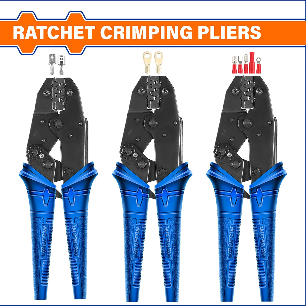 9inch Ratchet Crimping Pliers 0.5-6mm² | 1.5-6mm² | 0.5-6mm² SOLD PER PIECE WAD-HT