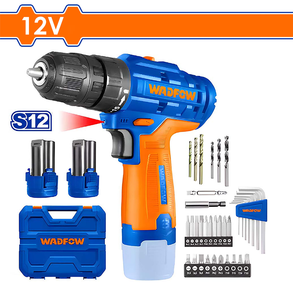 WCDS525 S12 Series Lithium-Ion Cordless Drill 12V 0-400/0-1500rpm