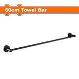 Matte Black & Chrome Plated Zinc Alloy 60cm Towel Bar