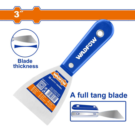 Putty Trowel Stainless With PP Plastic Handle 63mm(2.5")-150Mm(6") WAD-HT