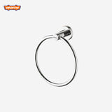 Matte Black & Chrome Plated Zinc Alloy Towel Ring