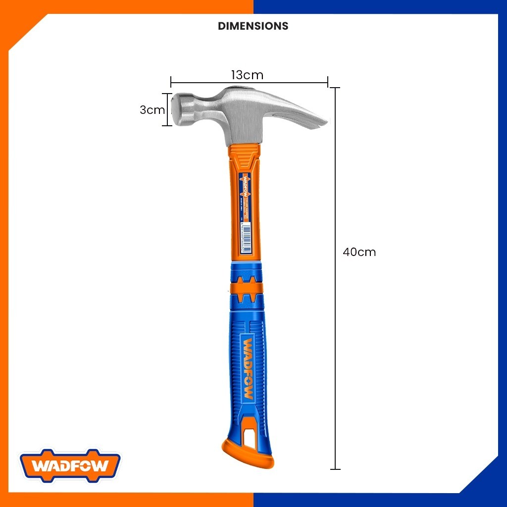 Long Handle Claw Hammer (400mm)16oz/450g WHM336L