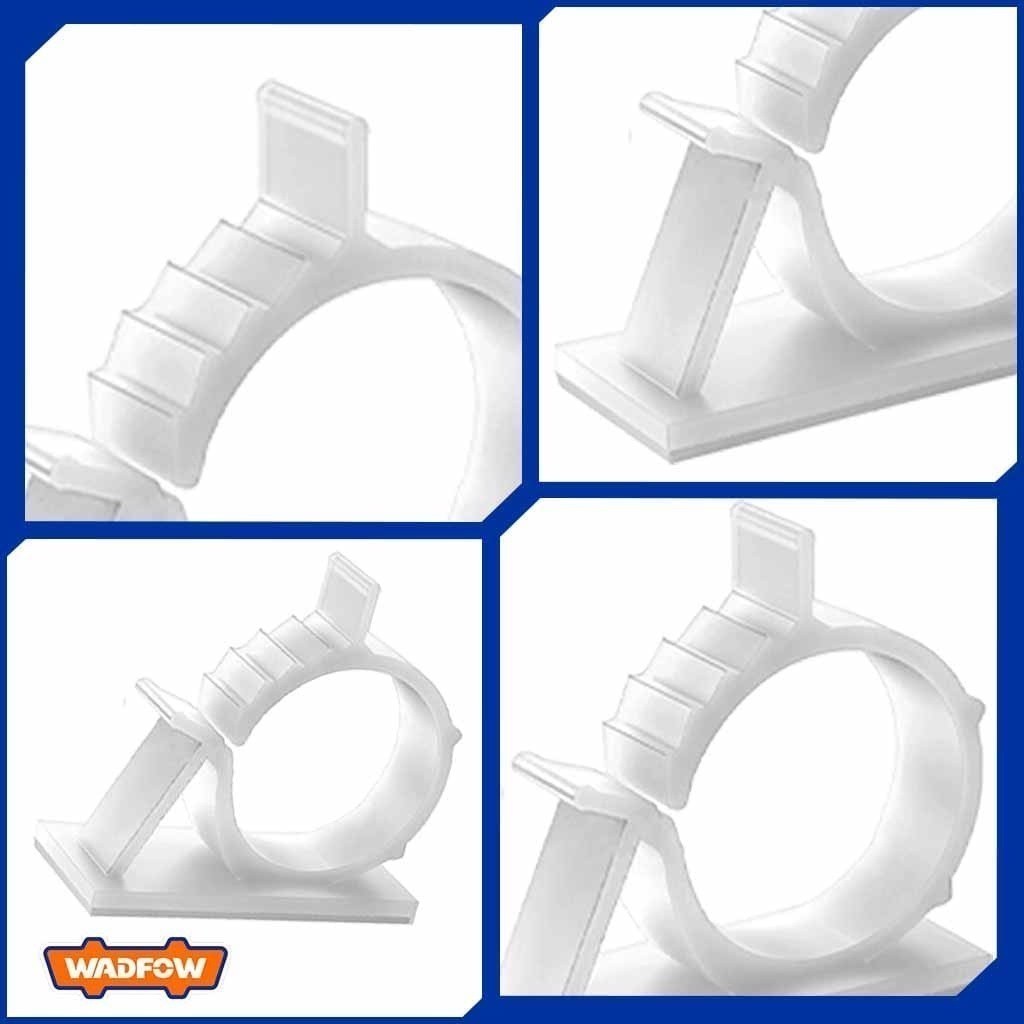 Adjustable Cable Tie Mounts w/ Double-sided glue tape & 4Position Adjustment 100pcs/set White