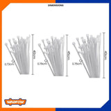 100pcs Multipurpose Nylon Cable Ties Self Locking Zip Ties Cable 7.2mm & 7.6mm