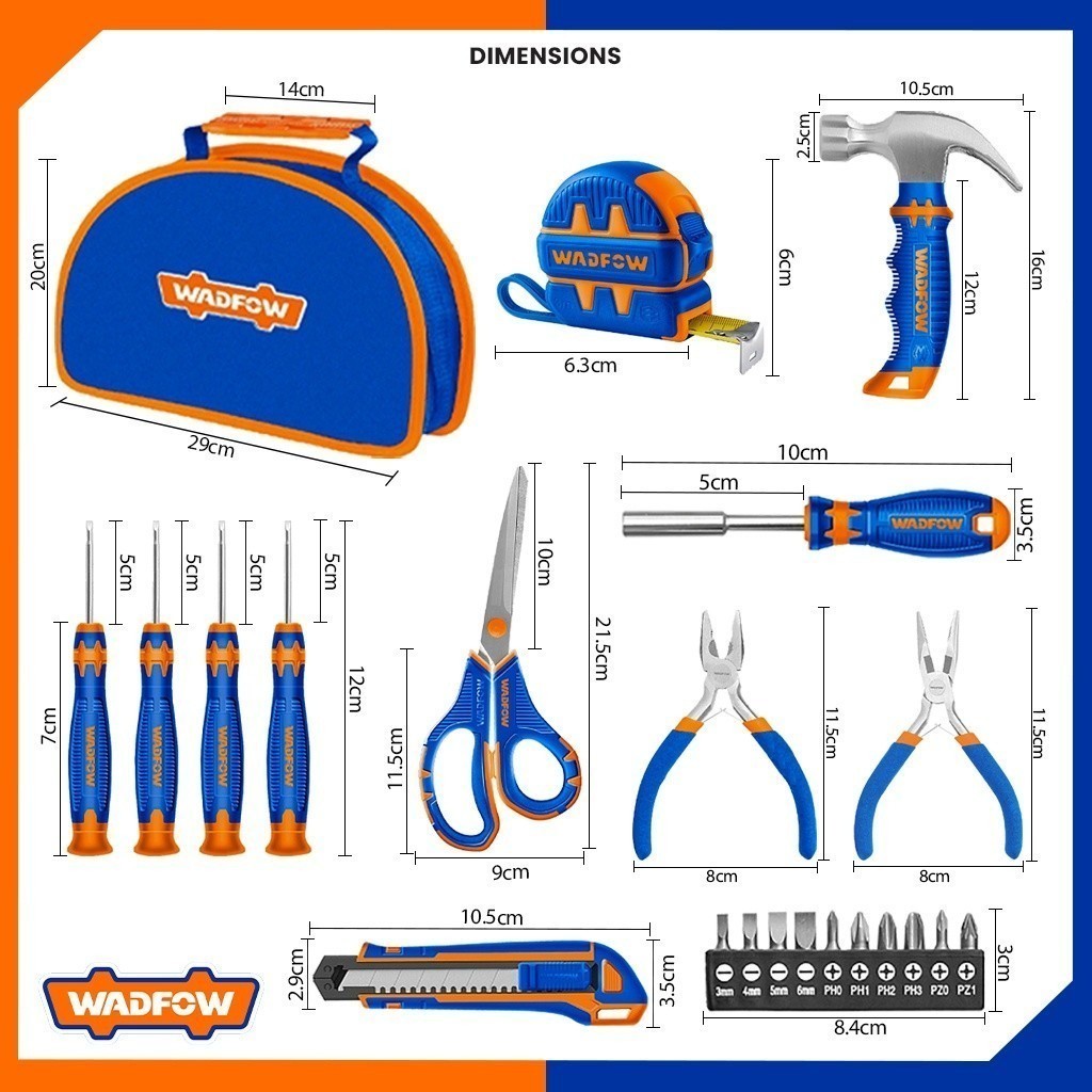 22Pcs Set Hand Tools Set With Carrying bag ()