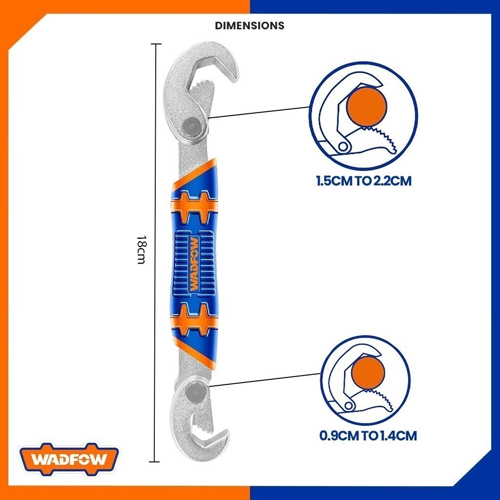 Double End Adjustable Universal Wrench