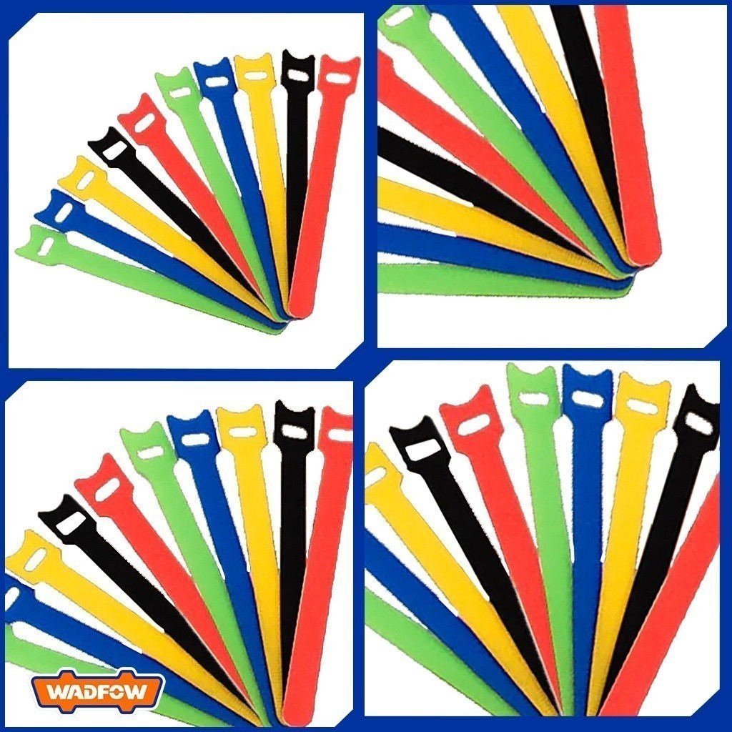 WTE6 Reusable Velcro Straps Nylon Cable Ties Set of 10 pieces