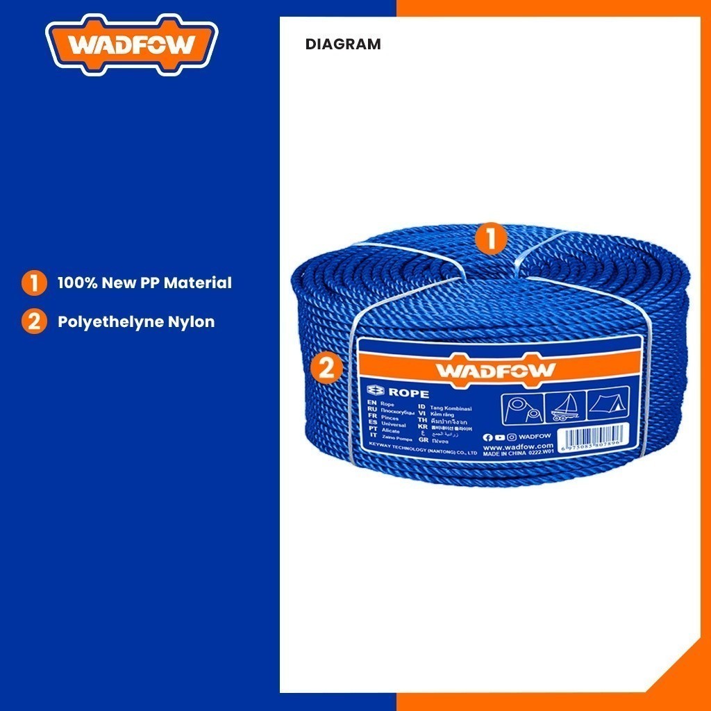 WRZ23 100% Polyethelyne Nylon Rope use for binding woods & trees (SOLD PER ROLL)