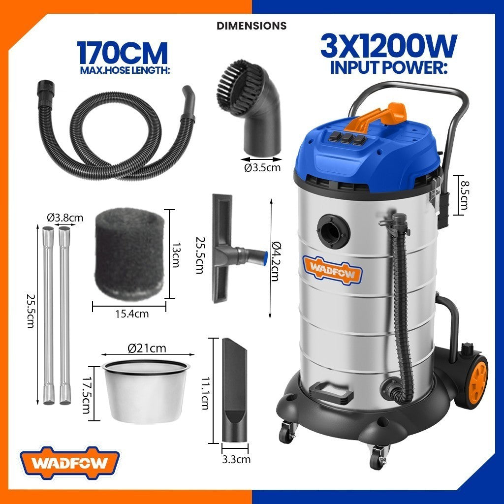 3600W Wet & Dry Vacuum Cleaner 90L WVR5A90