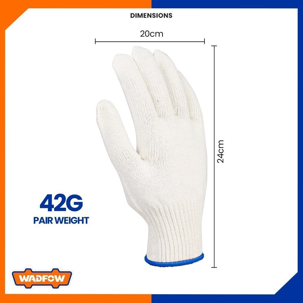 Knitted Cotton Safety Gloves 1 Piece