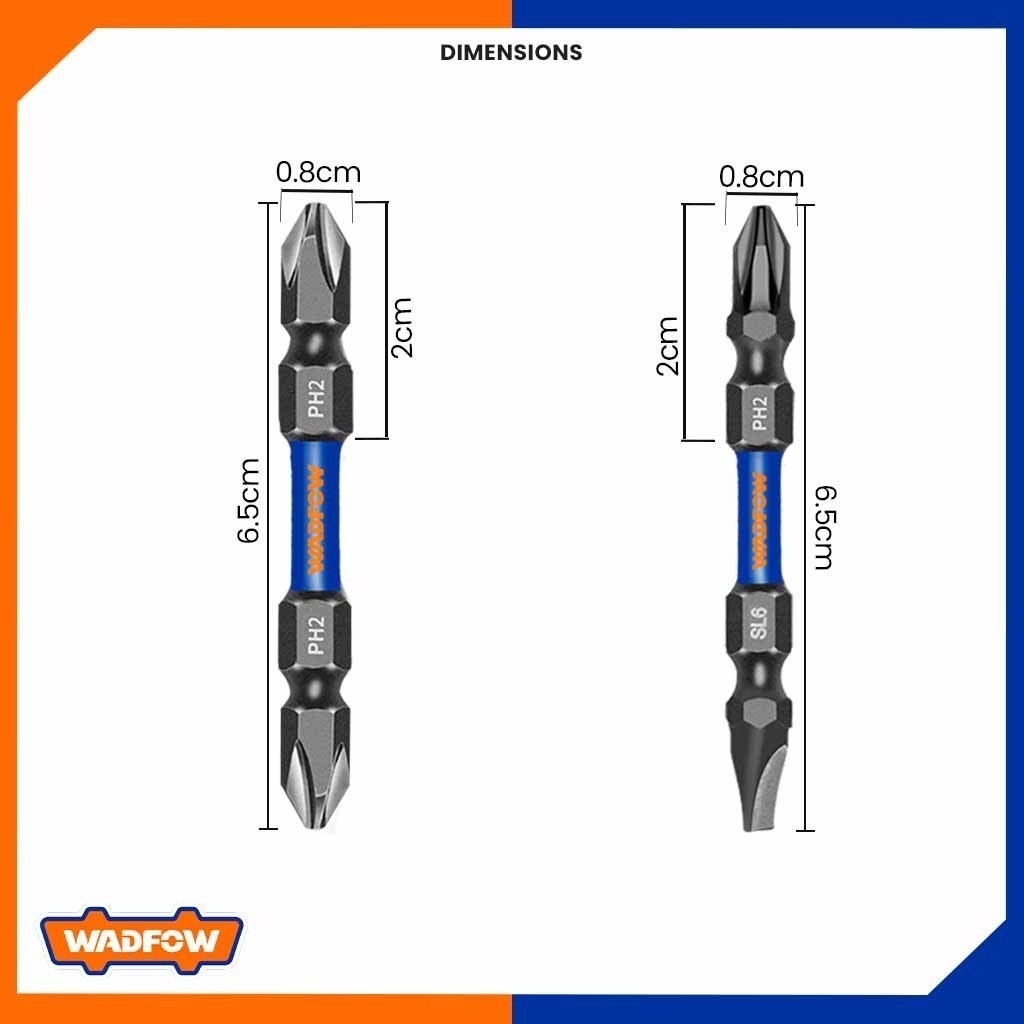 2Pcs 65mm Impact Screwdriver Bit