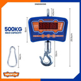 Mini Industrial Crane Digital Hanging Crane Scale Hook Scale w/ LED 500kg(1100lb) WEC1552