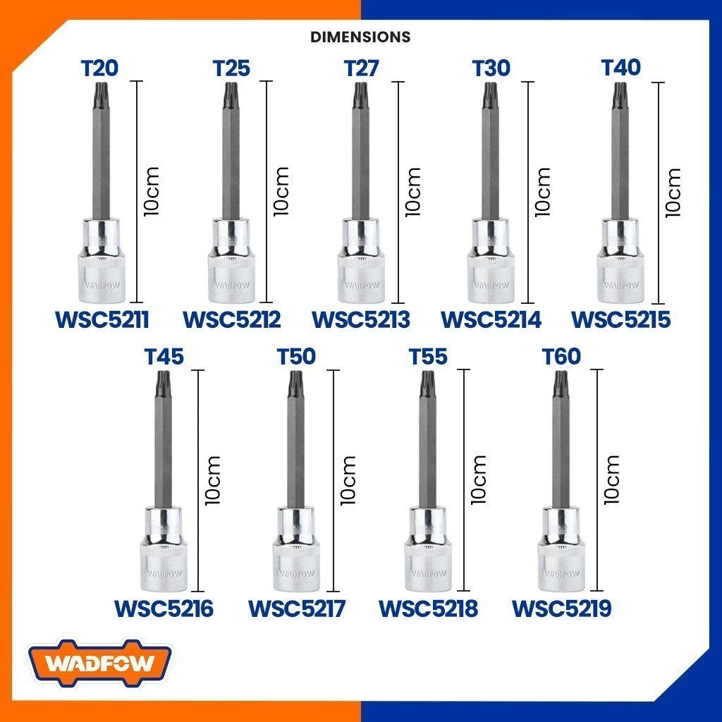 WSC521 Hexagonal 1/2" Long Torx Bit Socket