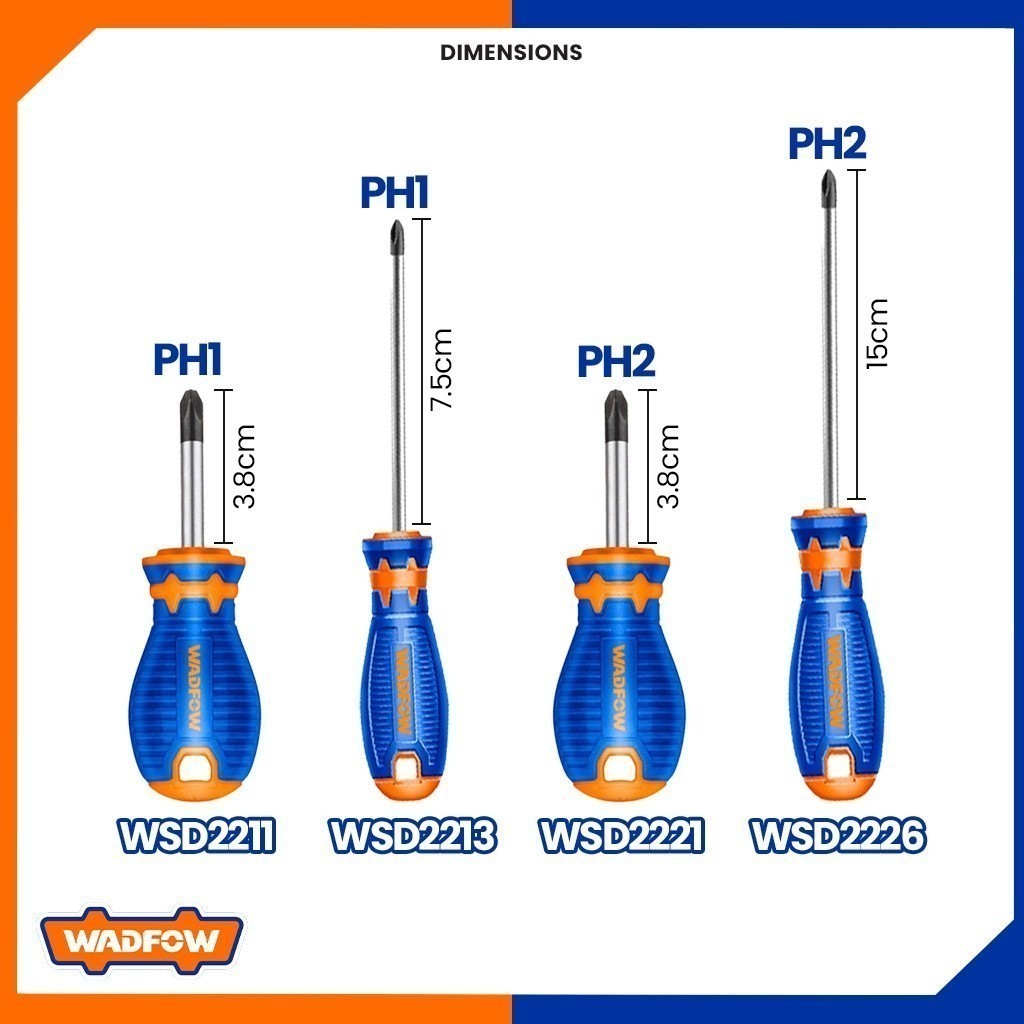 Phillips Screwdrivers (Round Shank)