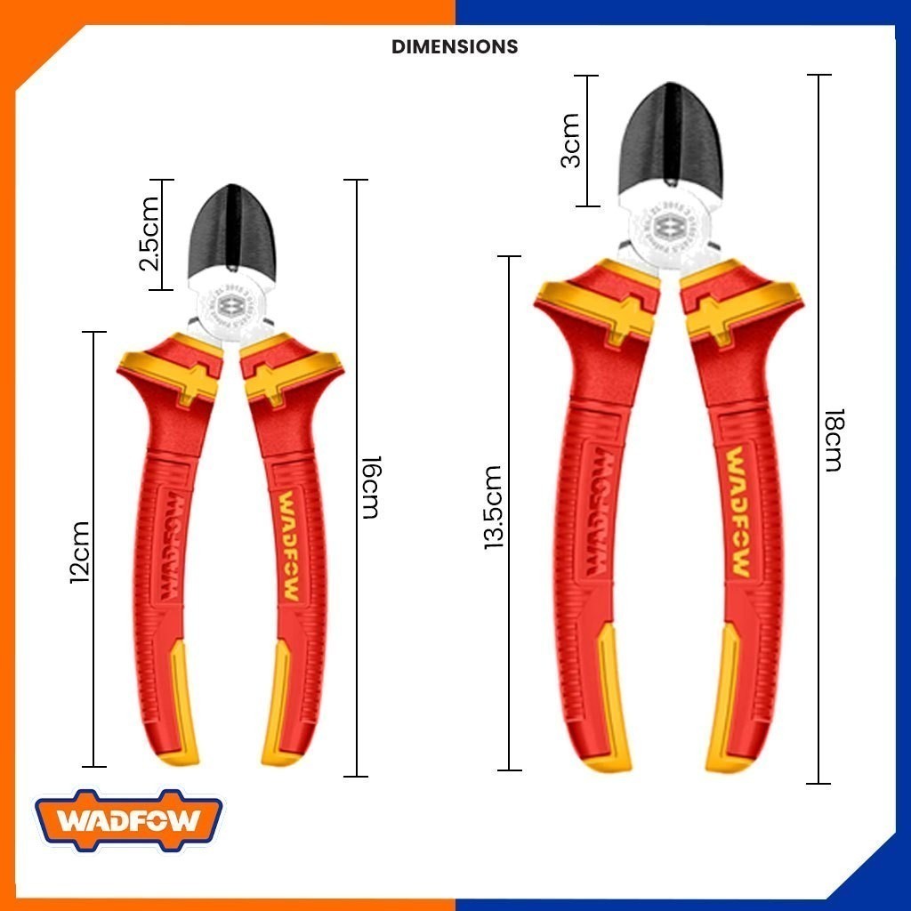 6 & 7 inch Insulated Diagonal Cutting Pliers / WPL3937 WPL3936