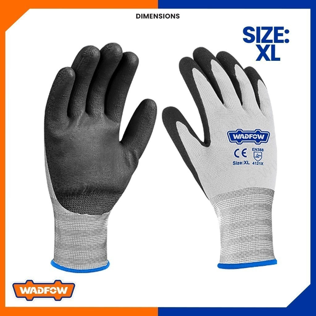 (XL) Touch Screen Frosted Coated Nitrile Safety Gloves WGV2803