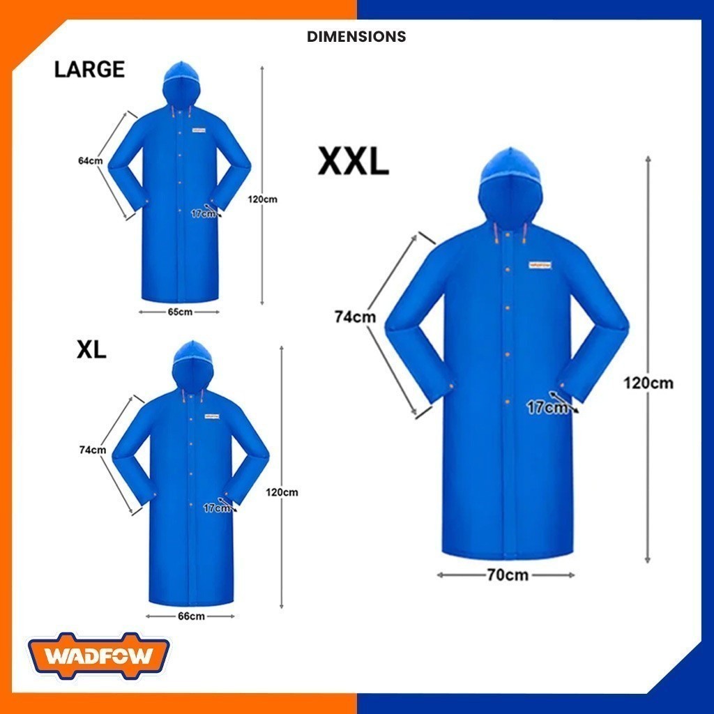 Rain Coat 100% New PVC Material (Medium, Large, X-Large, XX-Large, XXX-Large)