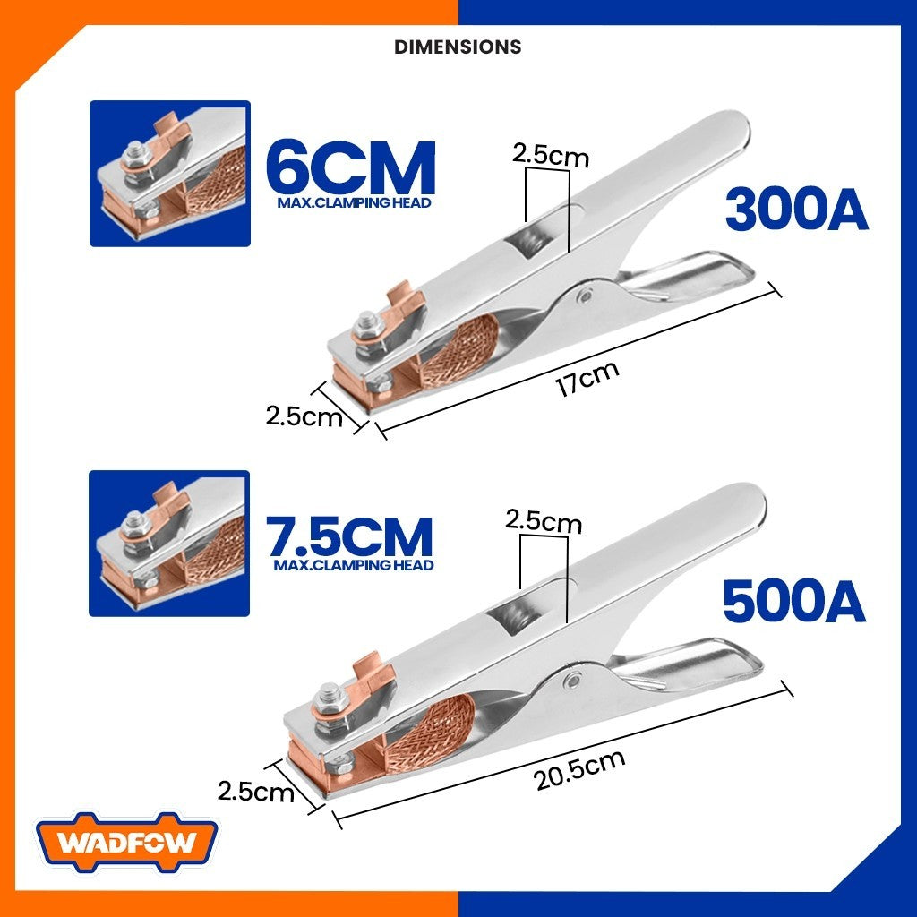 300A/500A Welding Ground Clamp w/ Chromed Steel Handle