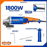 Electric Angle Grinder 1800W WAG851801