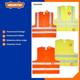 5cm High Reflective Strip / Reflection Vest With Tricot Waistcoat