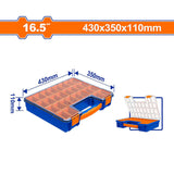 16.5 Inch Tool Box Plastic Organizer for Smaller Components WTB1622