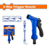 WNE1E34 High Impact Plastic Garden Spray Trigger Nozzle with 3-Different Patterns