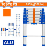 WLD5H10 10 Steps(150kg/330lbs) Telescopic Aluminum Ladder