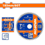 WTC1K03 TCT Wood Saw Cutting Disc Blade 185mm(7-1/4in) 60T