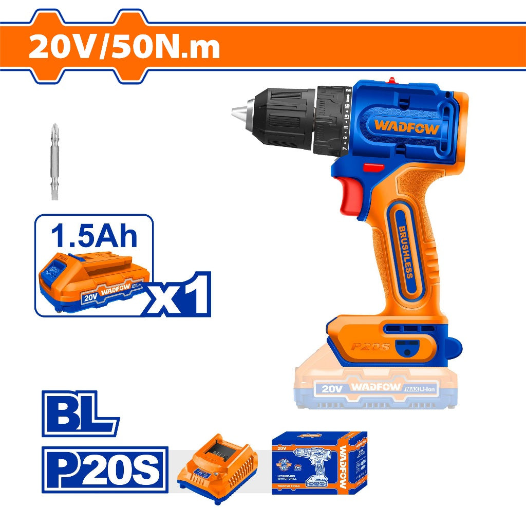 WCDP5521 P20S/20V Lithium-Ion Brushless Cordless Drill