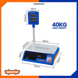 RECHARGEABLE Digital Weighing Scale 40KG WEC1504