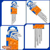 Long Arm Torx Key Set With Cr V Material 9 Pieces